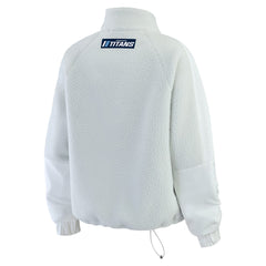 Tennessee Titans WEAR by Erin Andrews Women's Polar Fleece Half-Zip Jacket White | NFL