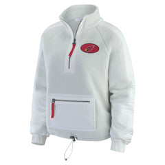 Arizona Cardinals WEAR by Erin Andrews Women's Polar Fleece Half-Zip Jacket White | NFL