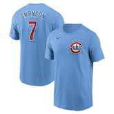 Dansby Swanson Chicago Cubs Nike Fuse Name & Number T-Shirt - MLB