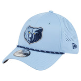 Memphis Grizzlies Featherweight Poly Rope Flex 39Thirty Hat Light Blue - NBA