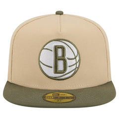 Brooklyn Nets Color Pack Two-Tone 59FIFTY A-Frame Fitted Hat Tan - NBA