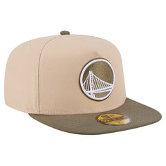 Golden State Warriors Color Pack Two-Tone 59FIFTY A-Frame Fitted Hat Tan - NBA