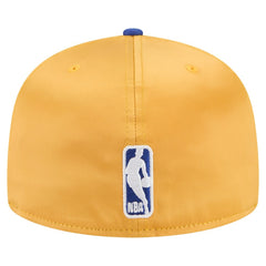 Golden State Warriors Satin Two-Tone 59FIFTY Fitted Hat Gold/Royal - NBA