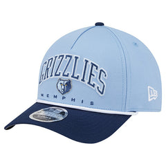Memphis Grizzlies Bold Arch COOLERA 9FORTY A-Frame M-Crown Adjustable Hat Light Blue - NBA