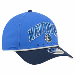 Dallas Mavericks Bold Arch COOLERA 9FORTY A-Frame M-Crown Adjustable Hat Blue - NBA