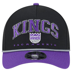Sacramento Kings Bold Arch COOLERA 9FORTY A-Frame M-Crown Adjustable Hat Black - NBA