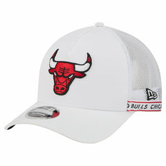 Chicago Bulls Featherweight Team Tape 9FORTY M-Crown A-Frame Adjustable Hat White - NBA