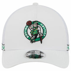 Boston Celtics Featherweight Team Tape 9FORTY M-Crown A-Frame Adjustable Hat White - NBA
