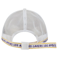 Los Angeles Lakers Featherweight Team Tape 9FORTY M-Crown A-Frame Adjustable Hat White - NBA