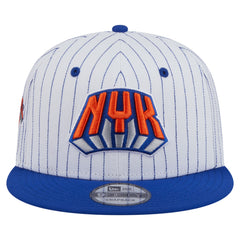 New York Knicks Deceptor Pinstripe 9FIFTY Snapback Hat White - NBA