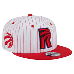 Toronto Raptors Deceptor Pinstripe 9FIFTY Snapback Hat White - NBA