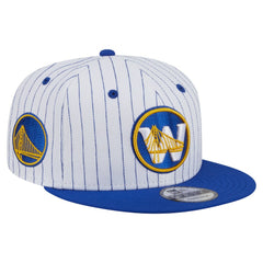 Golden State Warriors Deceptor Pinstripe 9FIFTY Snapback Hat White - NBA