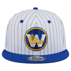 Golden State Warriors Deceptor Pinstripe 9FIFTY Snapback Hat White - NBA