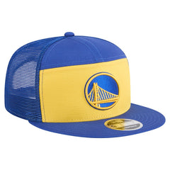 Golden State Warriors Outdoor Split Panel 9FIFTY Snapback Hat Gold/Royal - NBA