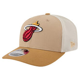 Miami Heat Two-Tone 9SEVENTY Adjustable Trucker Hat Tan/Light Brown - NBA