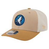 Minnesota Timberwolves Two-Tone 9SEVENTY Adjustable Trucker Hat Tan/Light Brown - NBA