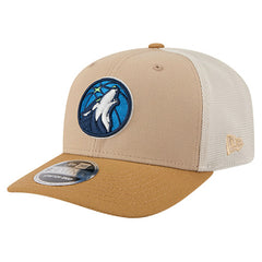Minnesota Timberwolves Two-Tone 9SEVENTY Adjustable Trucker Hat Tan/Light Brown - NBA