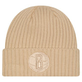 Brooklyn Nets Color Pack Cuffed Knit Hat Tan - NBA