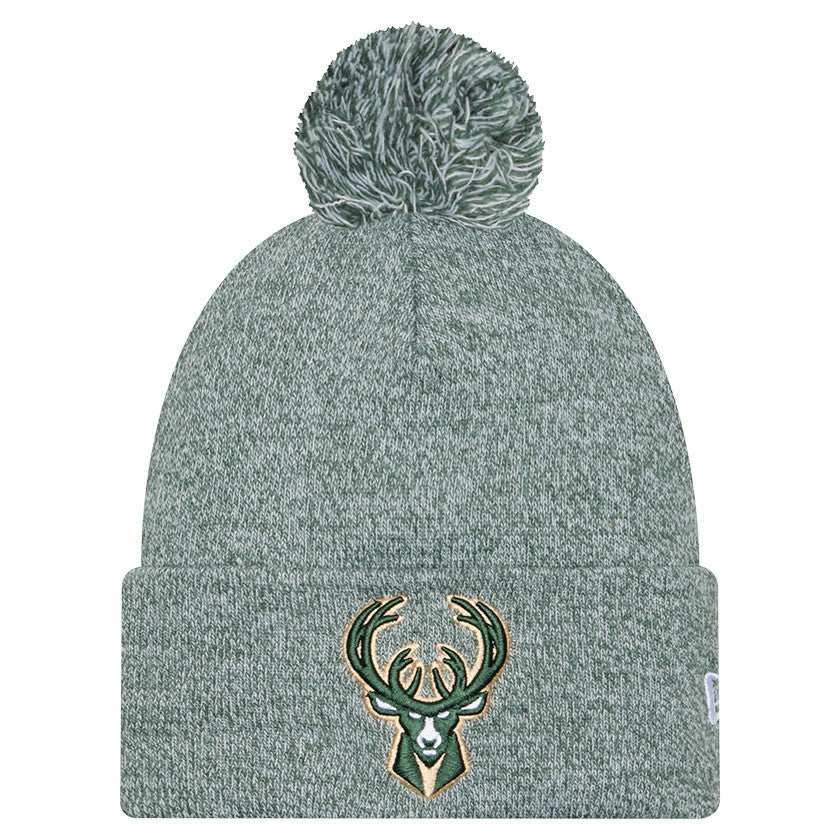 Milwaukee Bucks Marled Cuffed Knit Hat with Pom Hunter Green - NBA