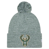 Milwaukee Bucks Marled Cuffed Knit Hat with Pom Hunter Green - NBA