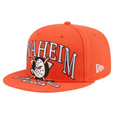 Anaheim Ducks New Era Oversized Vintage Arch 59Fifty Fitted Hat - Orange - NHL