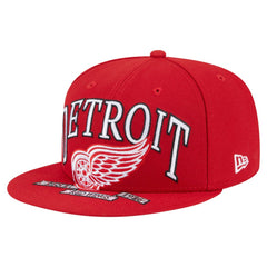 Detroit Red Wings New Era Oversized Vintage Arch 59Fifty Fitted Hat - Red - NHL