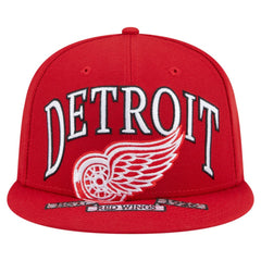 Detroit Red Wings New Era Oversized Vintage Arch 59Fifty Fitted Hat - Red - NHL