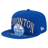Edmonton Oilers New Era Oversized Vintage Arch 59Fifty Fitted Hat - Royal - NHL