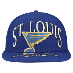 St. Louis Blues New Era Oversized Vintage Arch 59Fifty Fitted Hat - Blue - NHL