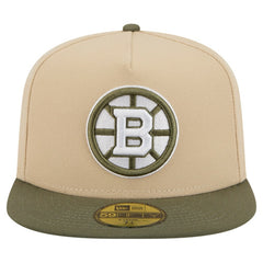 Boston Bruins New Era Color Pack Two-Tone 59FIFTY A-Frame Fitted Hat - Tan/Olive - NHL
