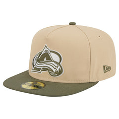 Colorado Avalanche New Era Color Pack Two-Tone 59FIFTY A-Frame Fitted Hat - Tan/Olive - NHL
