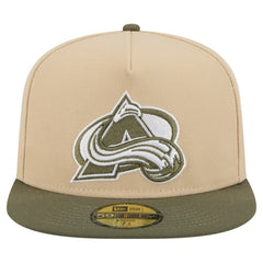 Colorado Avalanche New Era Color Pack Two-Tone 59FIFTY A-Frame Fitted Hat - Tan/Olive - NHL
