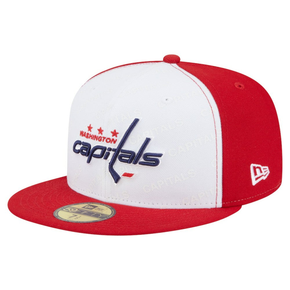 Washington Capitals New Era Repeat Two-Tone 59FIFTY Fitted Hat - White/Red - NHL