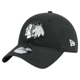 Chicago Blackhawks New Era Stamp Fabric Applique 9TWENTY Adjustable Hat - Black - NHL