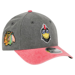 Chicago Blackhawks New Era Mascot 2-Tone 9FORTY Adjustable Hat - Black/Red - NHL
