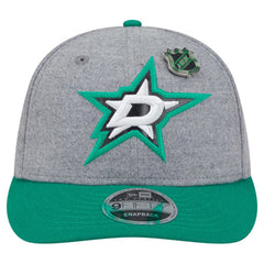 Dallas Stars New Era Wool Pin Low Profile 9FIFTY Snapback Hat - Kelly Green/Green - NHL