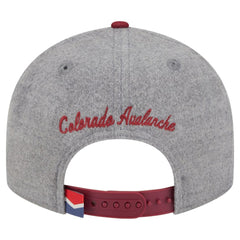 Colorado Avalanche New Era Wool Pin Low Profile 9FIFTY Snapback Hat - Gray/Burgundy - NHL
