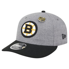 Boston Bruins New Era Wool Pin Low Profile 9FIFTY Snapback Hat - Gray/Black - NHL
