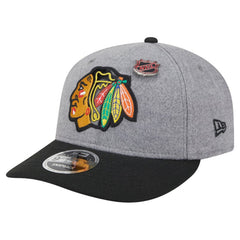 Chicago Blackhawks New Era Wool Pin Low Profile 9FIFTY Snapback Hat - Gray/Black - NHL