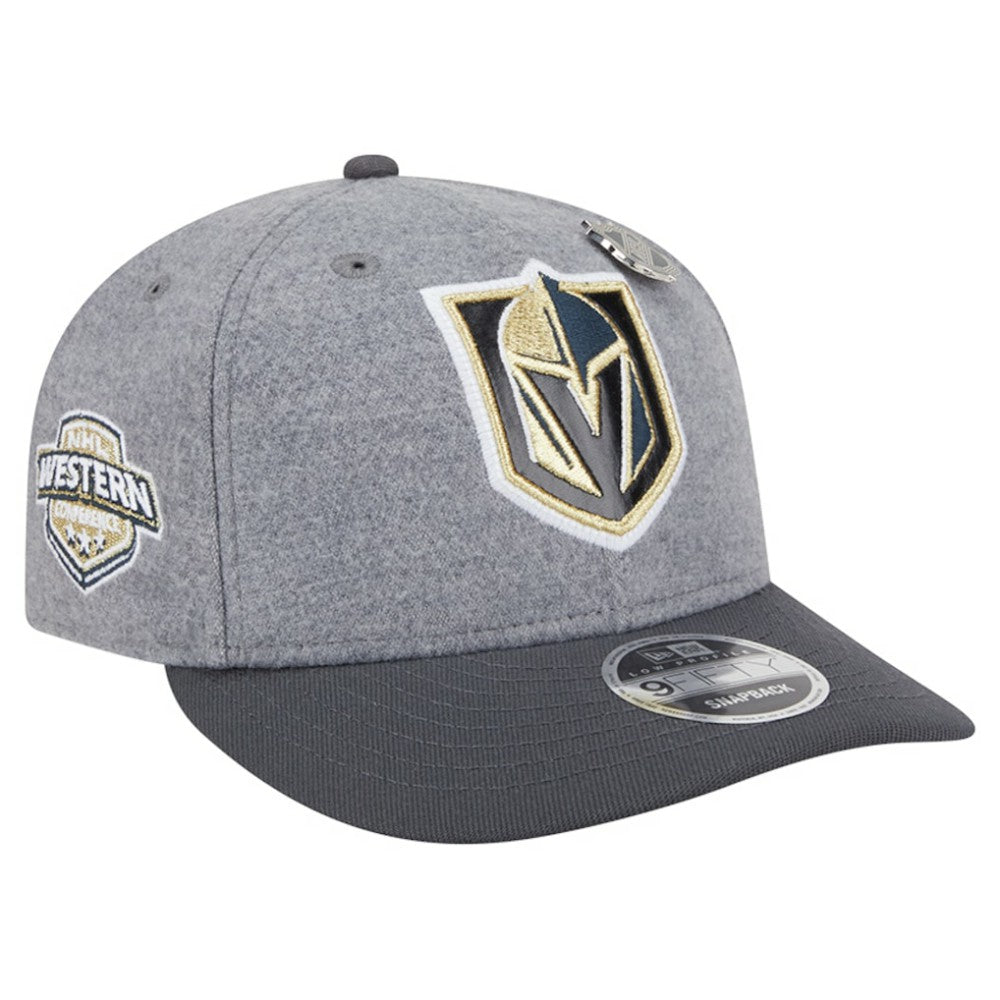Vegas Golden Knights New Era Wool Pin Low Profile 9FIFTY Snapback Hat - Gray/Black - NHL