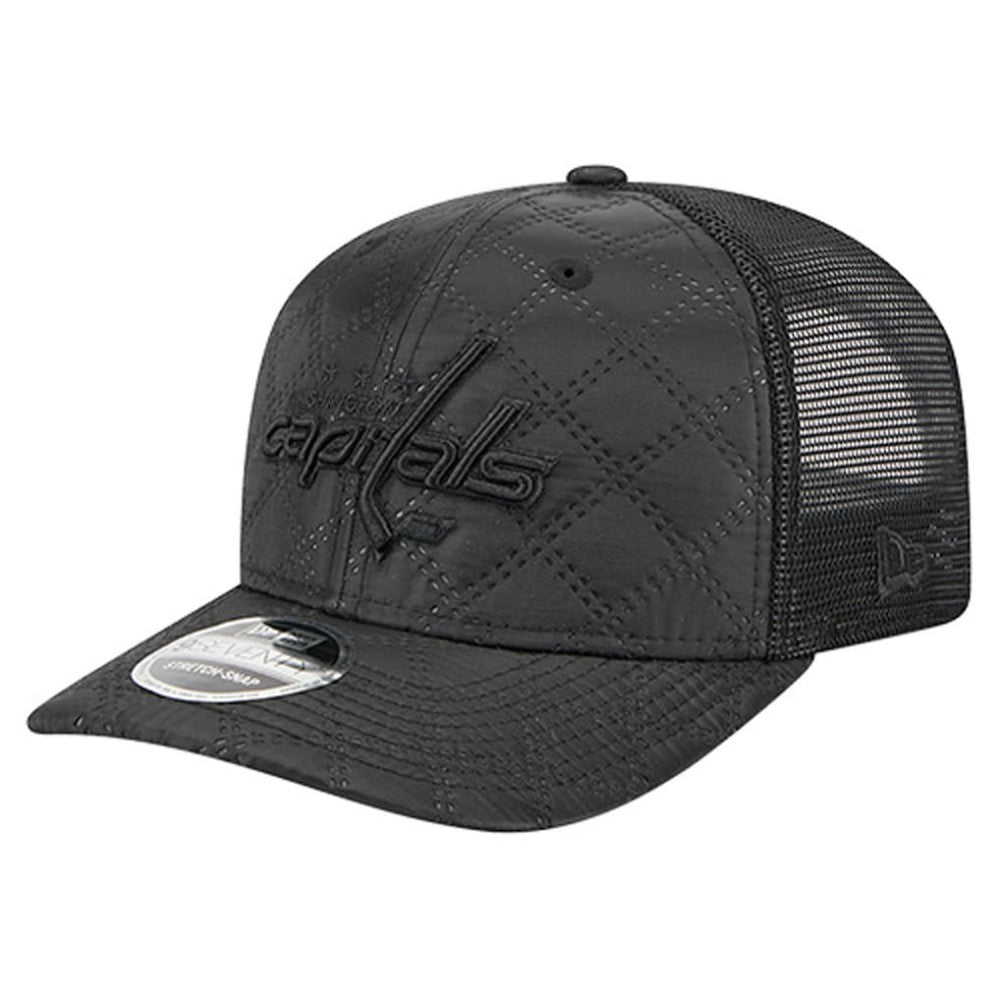 Washington Capitals New Era Quilted Nylon 9SEVENTY Adjustable Trucker Hat - Black - NHL