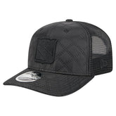 New York Rangers New Era Quilted Nylon 9SEVENTY Adjustable Trucker Hat - Black - NHL