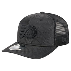 Philadelphia Flyers New Era Quilted Nylon 9SEVENTY Adjustable Trucker Hat - Black - NHL