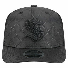 Seattle Kraken New Era Quilted Nylon 9SEVENTY Adjustable Trucker Hat - Black - NHL