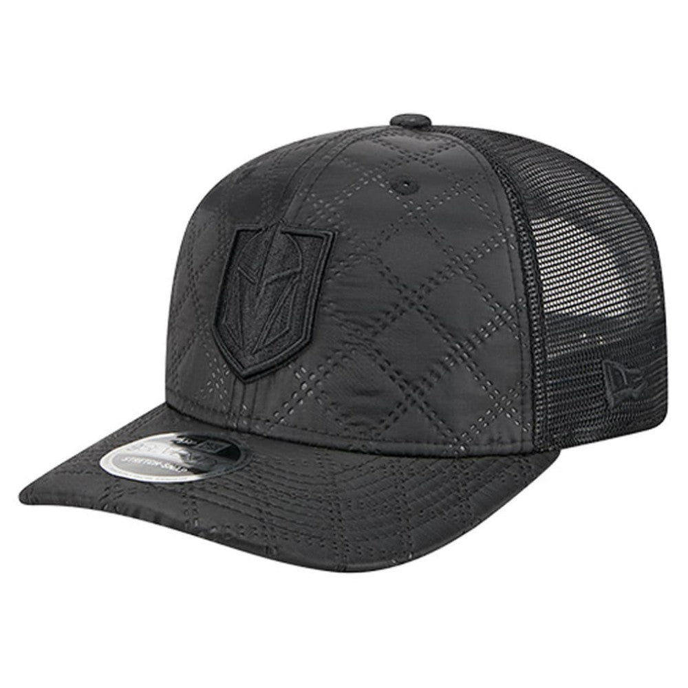 Vegas Golden Knights New Era Quilted Nylon 9SEVENTY Adjustable Trucker Hat - Black - NHL