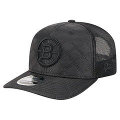 Boston Bruins New Era Quilted Nylon 9SEVENTY Adjustable Trucker Hat - Black - NHL