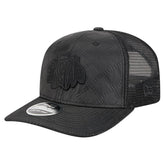 Chicago Blackhawks New Era Quilted Nylon 9SEVENTY Adjustable Trucker Hat - Black - NHL