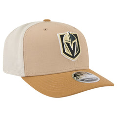 Vegas Golden Knights New Era Two-Tone Trucker 9SEVENTY Stretch Snap Adjustable Hat - Tan/Light Brown - NHL