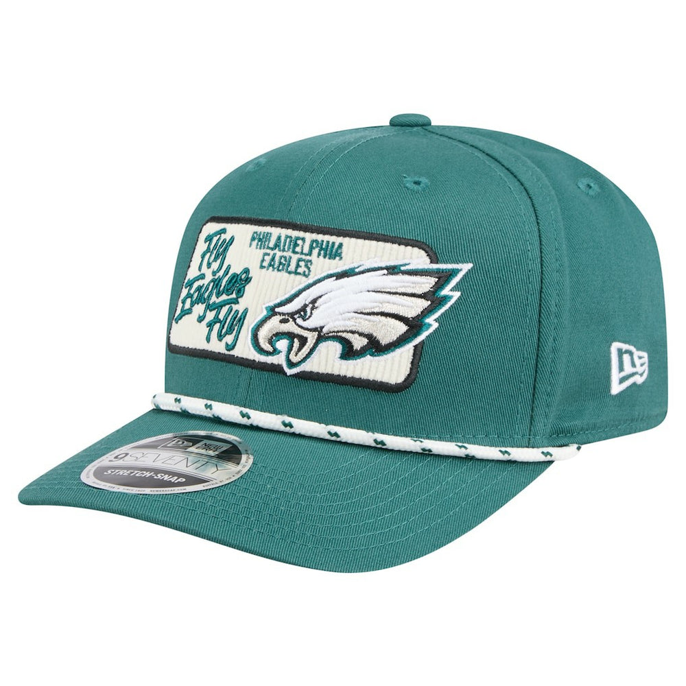 Philadelphia Eagles New Era Chant 9SEVENTY Stretch-Snap Hat Midnight Green | NFL