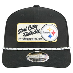 Pittsburgh Steelers New Era Chant 9SEVENTY Stretch-Snap Hat Black | NFL